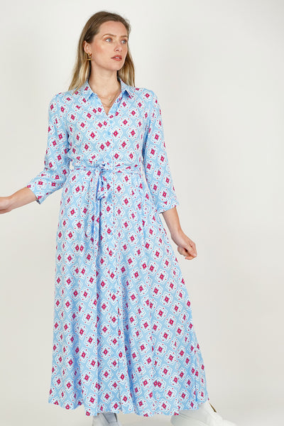 Goa Shirt Dress Blue/Pink