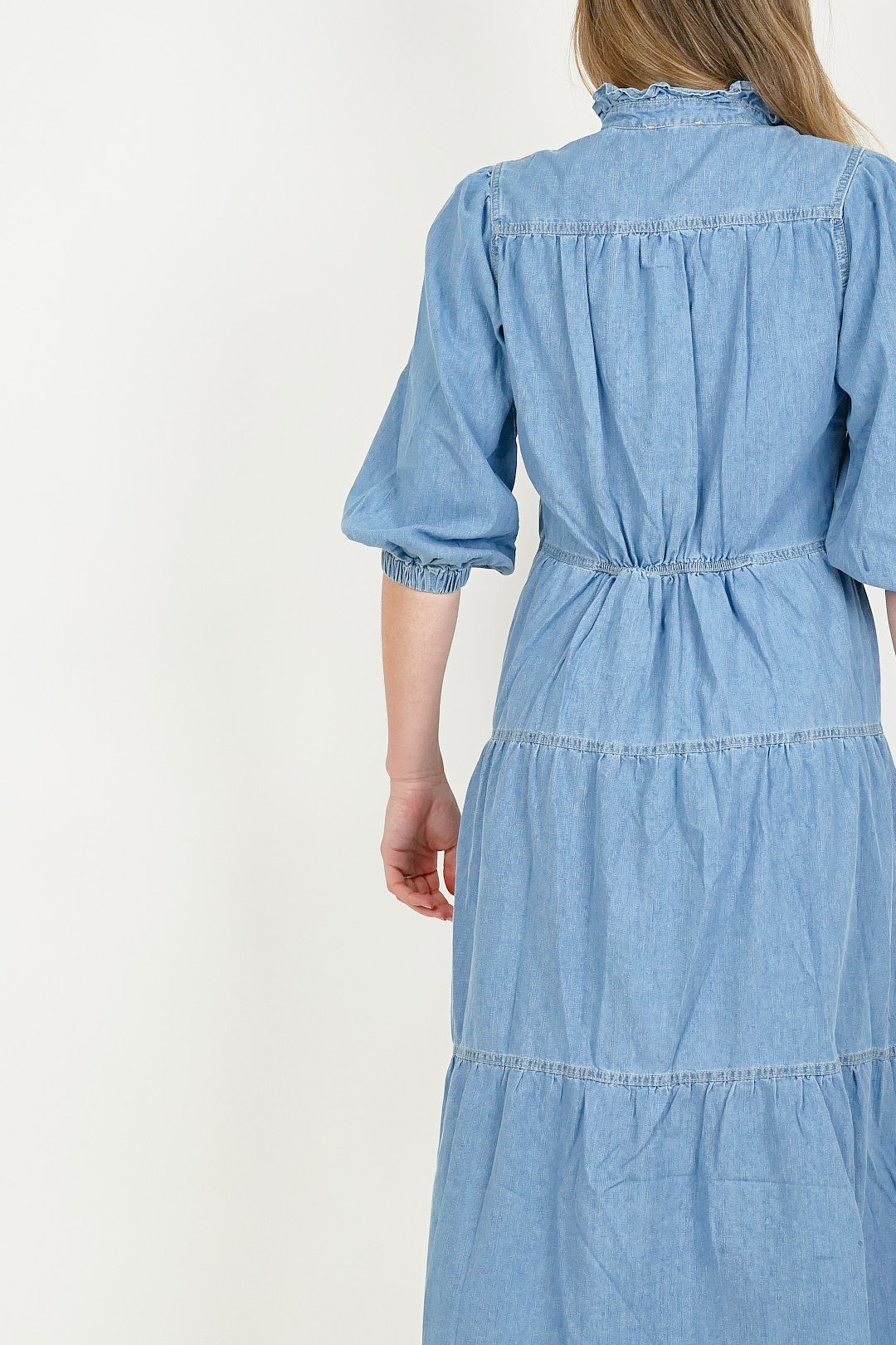 Tiered Denim Dress