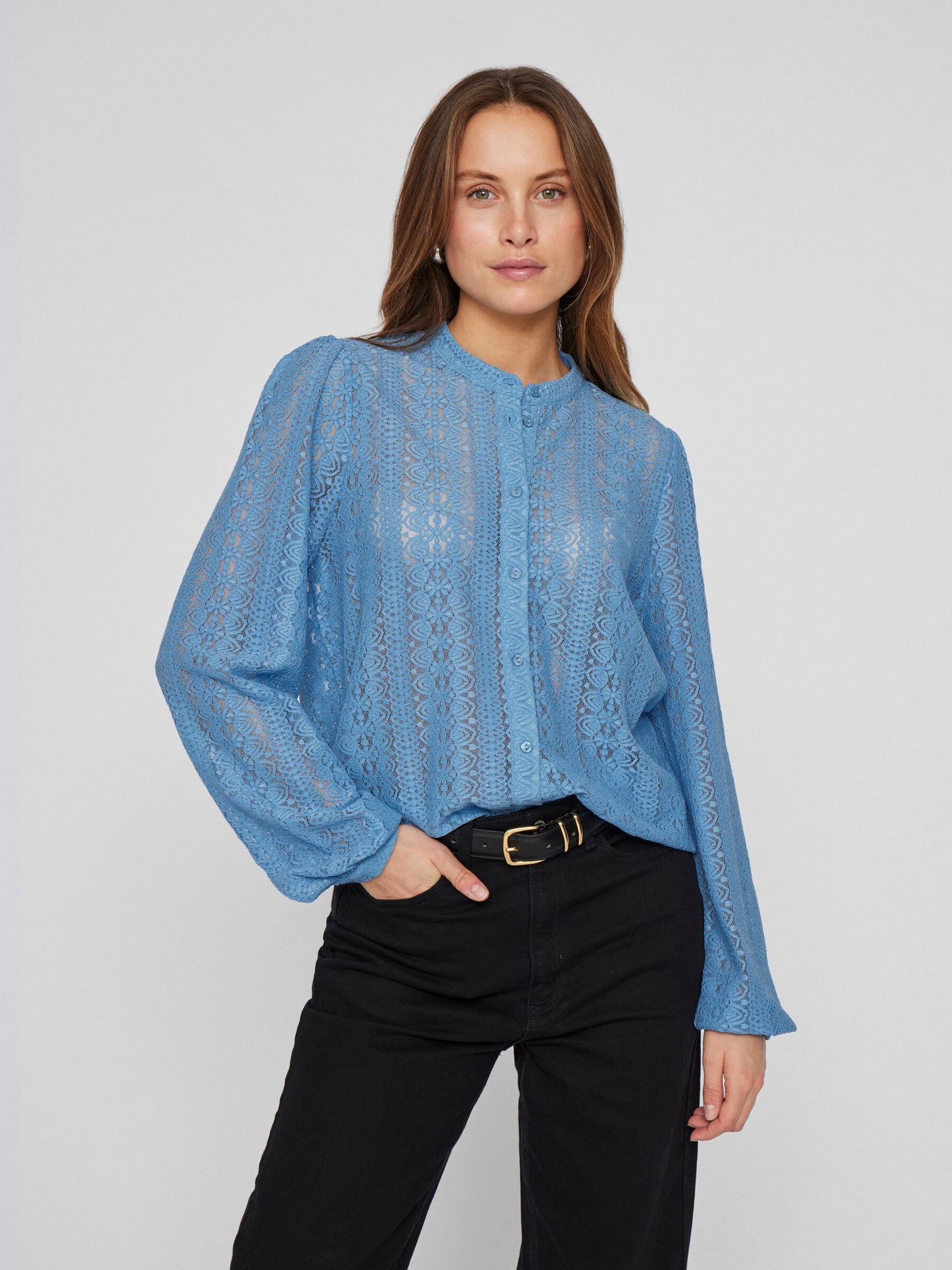 Vichikka Lace Blouse Blue