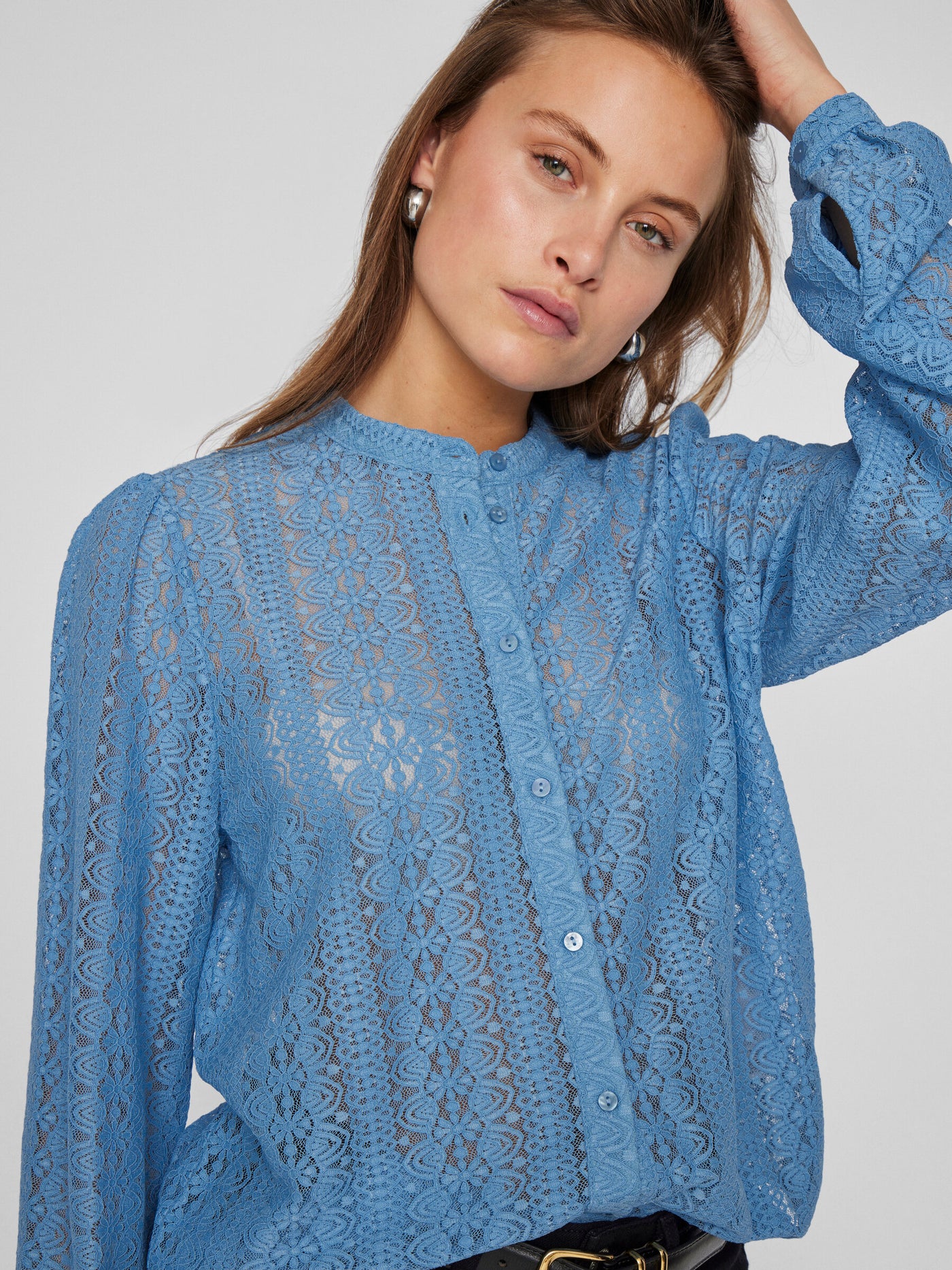 Vichikka Lace Blouse Blue